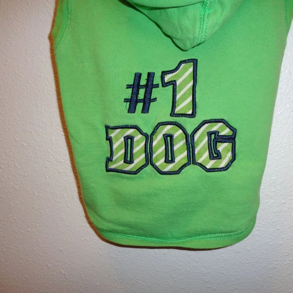 Martha Stewart Pets Green #1 Dog Hoodie Size Medium